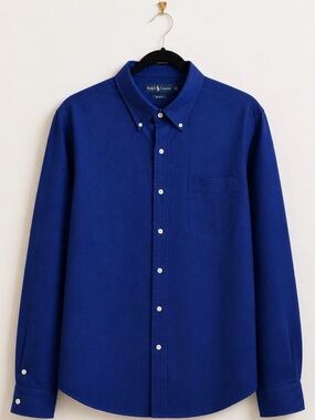 EUC Ralph Lauren Men’s Button-Down Shirt — Cobalt Blue